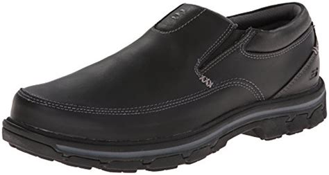 Skechers Men's Segment-The Search Slip-On Loafer,Black Leather,9.5 M US ...