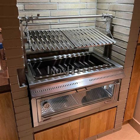 Asador Churrasquero Chino de Empotrar con puerta de vidrio