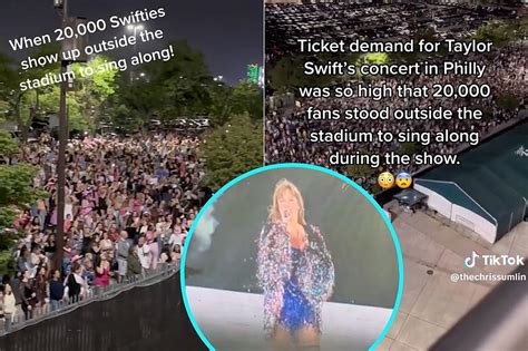 20,000 Taylor Swift Fans Party Outside The Linc in Philadelphia