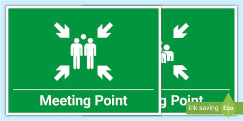 Meeting Point Sign Posters - Twinkl Signs | Twinkl - Twinkl