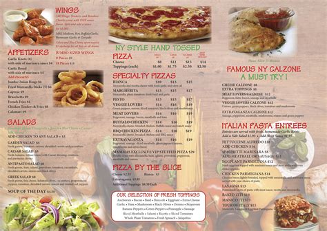 Our Menu - Mamma Mia's Pizza