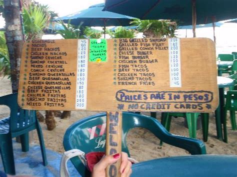 Coconuts Menu - Picture of Coconuts Bar and Grill, Cozumel - TripAdvisor