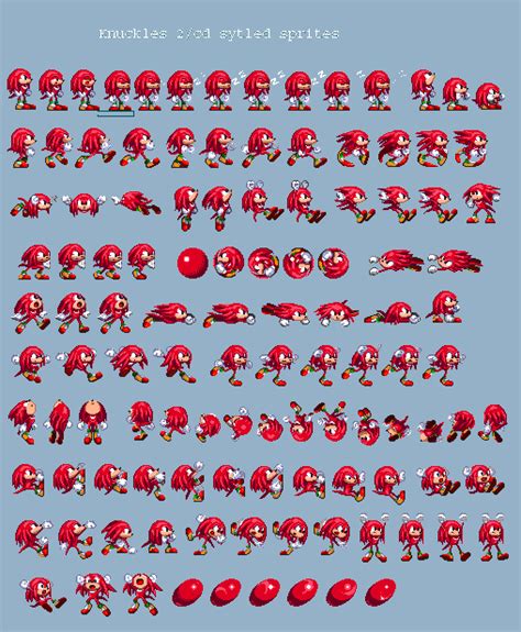 Knuckles 2 Sprite Sheet by WinstonTheEchidna on DeviantArt