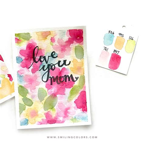 How to Make An Easy Watercolor Card - Smiling Colors