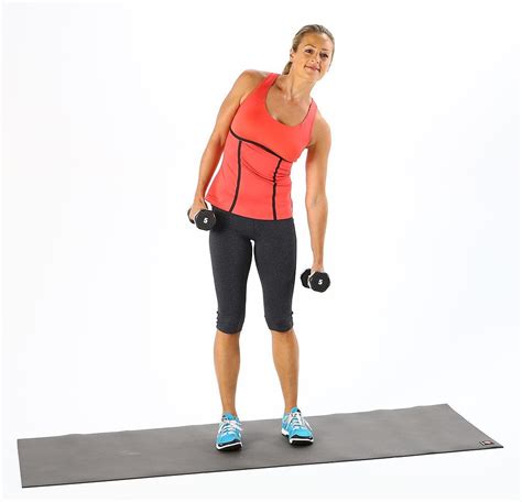 Weighted Side Bends | Best Belly Fat Moves to Do at the Gym | POPSUGAR Fitness Photo 2