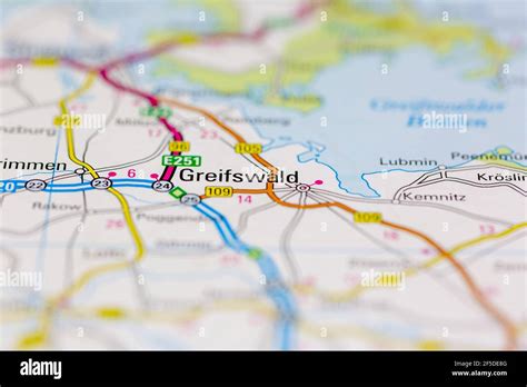 Greifswald on a map hi-res stock photography and images - Alamy