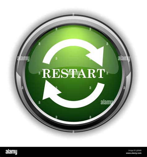 Restart icon. Restart website button on white background Stock Photo ...