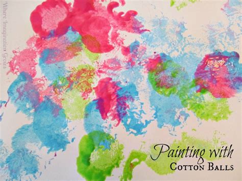 Painting with Cotton Balls For Kids - Where Imagination Grows