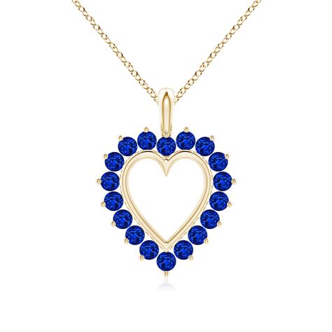 Sapphire Open Heart Pendant | Angara