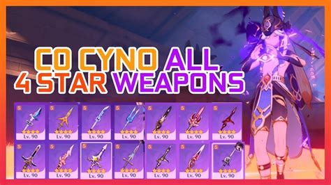 C0 Cyno With All 4 Star Weapons | Genshin Impact Free To Play Build Preparation - YouTube