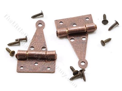 Miniature Oil-Rubbed Bronze T Hinges for Dollhouses, 4/pk [HH CLA05565] | The Little Dollhouse ...