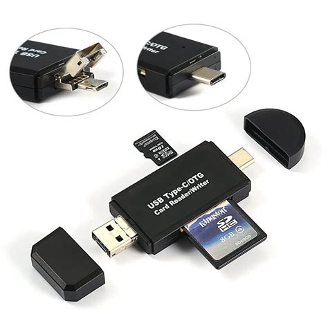 Type c card reader multi function card reader phone otg intelligent triple support Apple macbooK ...