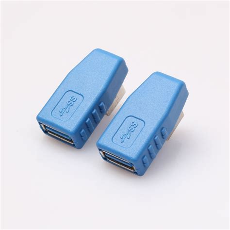 Sizet Vertical Right Angled USB 3.0 Male to Female 90¡ã Adapter Coupler ...