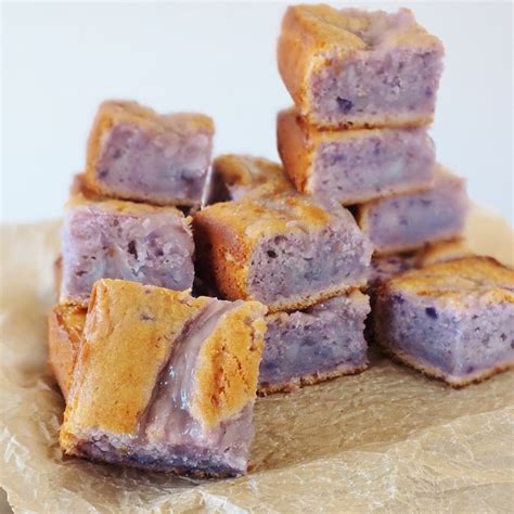 okinawan sweet potato cake with macapuno | DAVE BAKES Okinawan Sweet Potato, Korean Sweet Potato ...