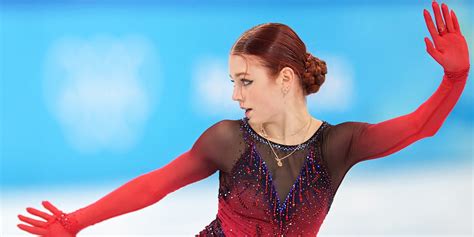 Figure skater Trusova performed at the presentation of the SKA hockey ...