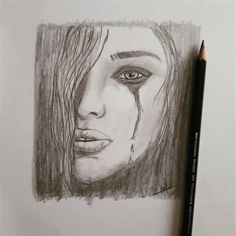 How To Draw A Sad Girl Face