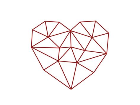 Heart red line on white background 7651025 Vector Art at Vecteezy