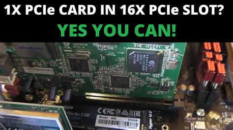 Yes, you can install a 1x PCIe card into a 16x or 4x PCIe slot - YouTube