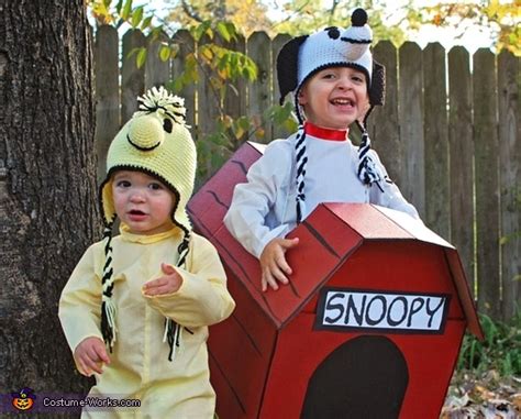 Homemade Snoopy and Woodstock Costumes