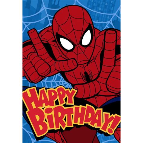 Happy Birthday Spiderman Birthday Card (25470186) - Character Brands