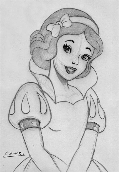 Sketchs of Disney Characters, Altemar Domingos | Easy cartoon drawings ...