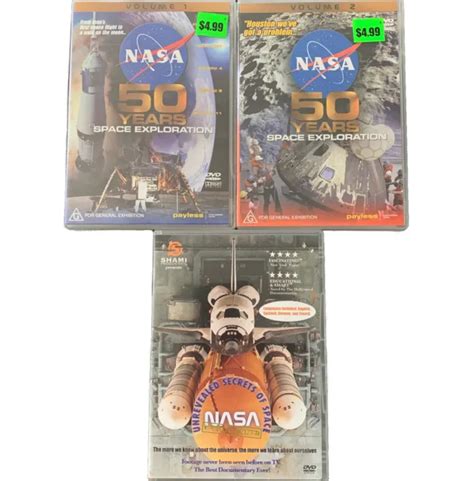 NASA 50 YEARS Of Space Exploration DVD Volume 1 2 Unrevealed Secrets Of ...