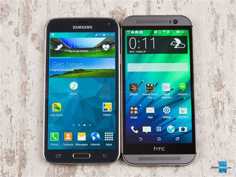 Samsung Galaxy S5 vs HTC One (M8) - PhoneArena