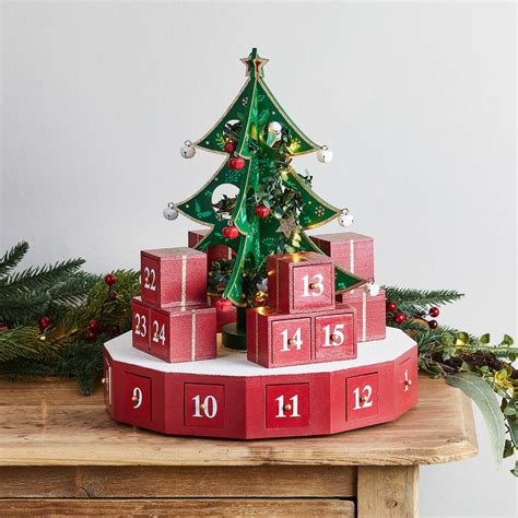 Wooden Christmas Tree Advent Calendar By Lights4fun | notonthehighstreet.com