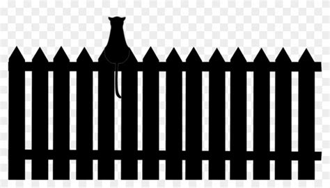 Cat On A Fence Silhouette By Viktoria Ⓒ - Horse In Fence Silhouette, HD Png Download - 900x675 ...