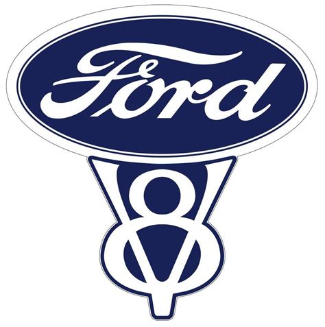 Vintage Ford V8 Decal | Ford emblem, Ford motor, Ford motor company