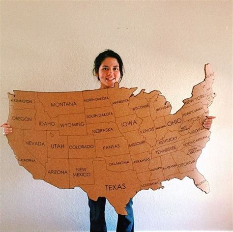 Extra Large United States Corkboard Map State Names USA Cork | Etsy | Cork board map, Cork board ...