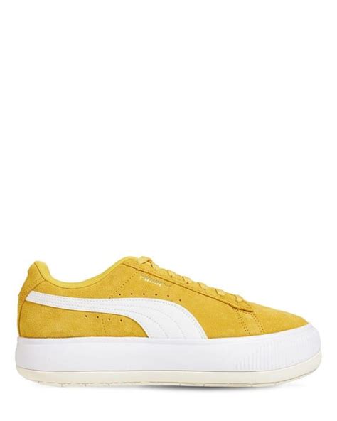 PUMA Mayu Suede Platform Sneakers in Yellow | Lyst