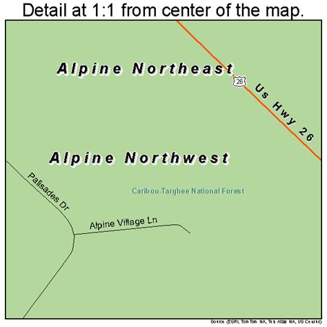 Alpine Northwest Wyoming Street Map 5601936