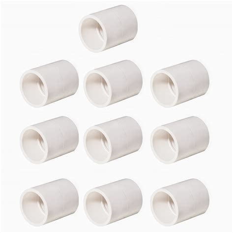 Buy FangKingNo 10pcs 1" White PVC Pipe Coupling Adapter Pipe Fittings ...