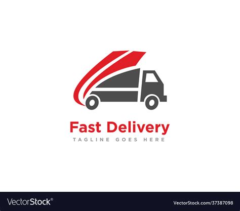 Delivery truck logo icon design Royalty Free Vector Image