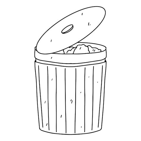 Garbage Can Clip Art Black And White