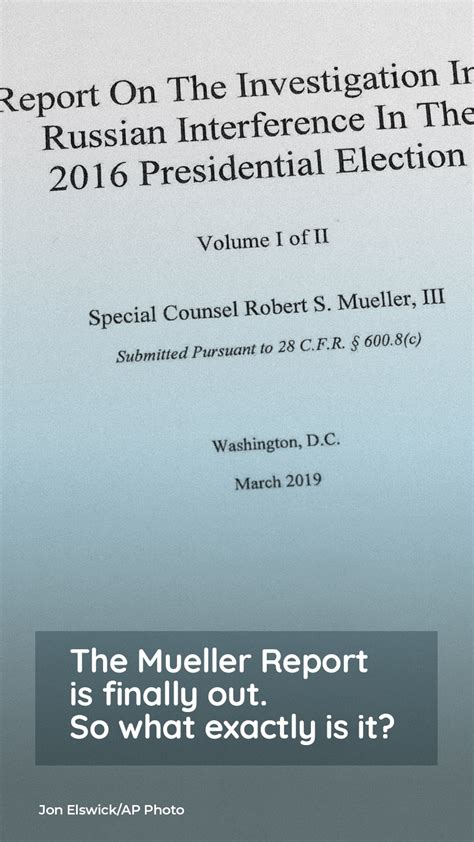 The Mueller Report: What is it and what does it mean? | Fluid Story ...