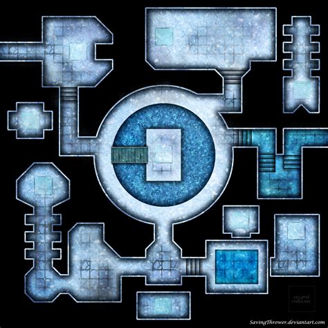 Clean ice dungeon battlemap for DnD / roll20 by SavingThrower | Fantasy ...