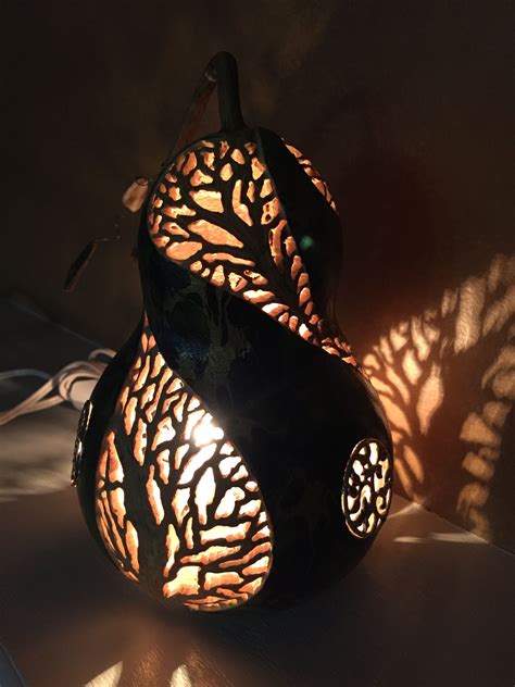 Bird nest gourd lit | Gourd art, Decorative gourds, Gourds