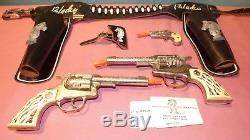 Vtg Paladin Toy Set Have Gun Will Travel Cap Guns, Holster, Derringer & Cards