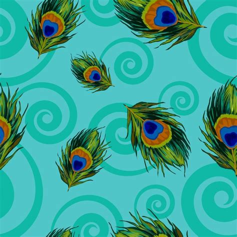 Premium Vector | Peacock Feather Pattern