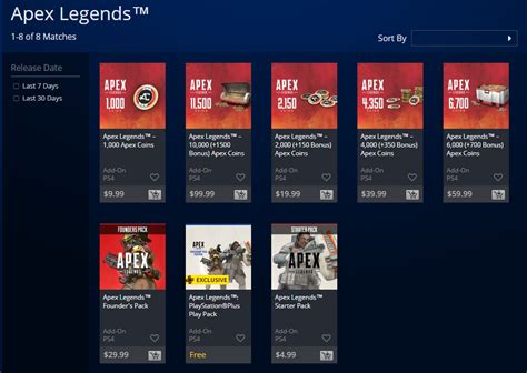 Apex Legends Microtransactions Called "Apex Coins," Here's How They're Priced