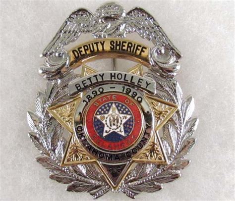 OKLAHOMA COUNTY DEPUTY SHERIFF CENTENNIAL POLICE LAW BADGE