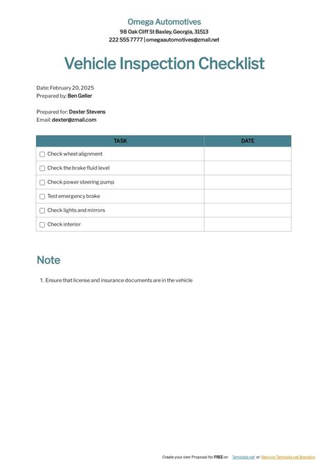 Inspection Checklist Template - Google Docs, Word, Apple Pages, PDF | Template.net