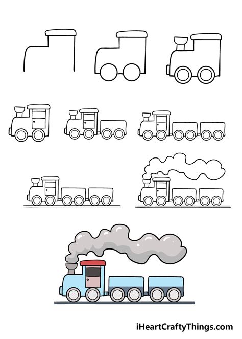 Train Drawing - How To Draw A Train Step By Step