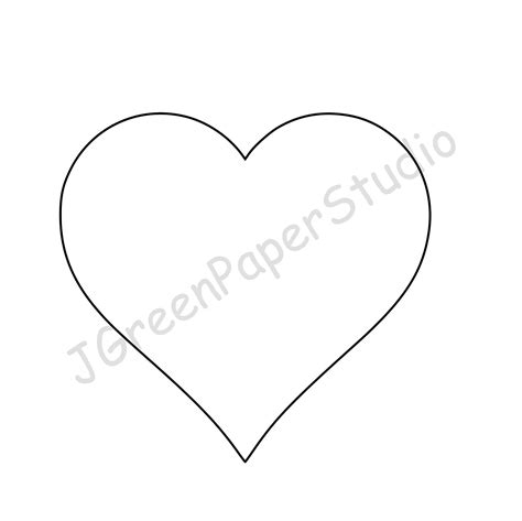 Printable Heart Template With Lines