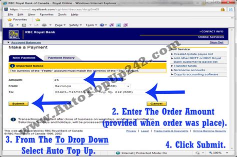 Direct Bank Transfer (RBC) – AutoTopUp242