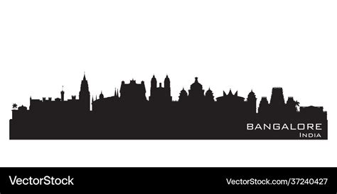 Bangalore india city skyline silhouette Royalty Free Vector