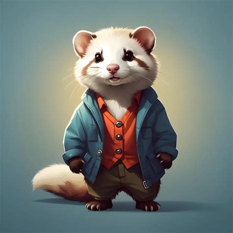 Premium AI Image | Ferret illustration AI Generative