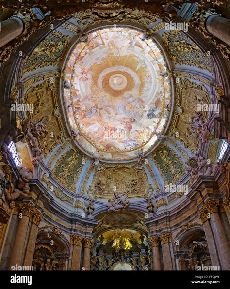 Asamkirche of Weltenburg Abbey, interior, Kelheim, Bavaria, Germany ...